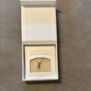 JENNY BIRD Gold S Monogram Necklace
